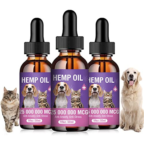 Tcllka Hemp Oil For Dogs And Cats 3 Pack Relief Pet With Anxiety Stress Pain Aggressive