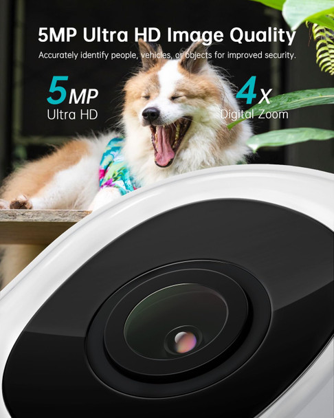 ZUMIMALL 4MP Security Cameras Outdoor, 5G/2.4G WiFi Outdoor Security Camera with 360°PTZ, 24/7 Wired Cameras for Home Security, Auto Tracking, Motion&Noise Alert, SD Card&Cloud, Works with Alexa, IP66 ZUMIMALL 4MP Security Cameras Outdoor, 5G/2.4G WiFi Outdoor Security Camera with 360°PTZ, 24/7 Wired Cameras for Home Security, Auto Tracking, Motion&Noise Alert, SD Card&Cloud, Works with Alexa, IP66