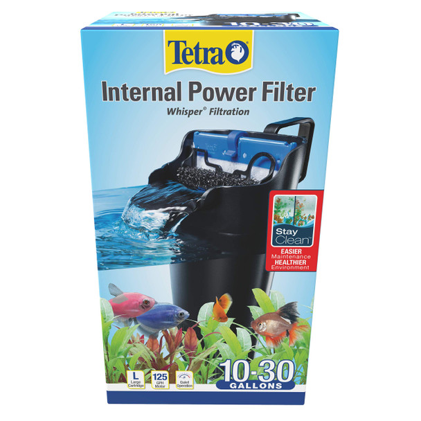 Tetra Whisper Internal Power Filter 5 To 10 Gallons For Aquariums In-Tank Filtration Black