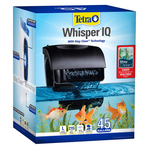Tetra Whisper Iq Power Filter 60 Gallons 300 Gph With Stay Clean Technology
