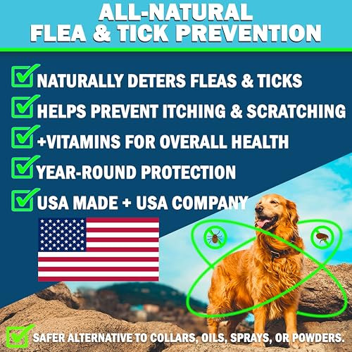 Texas Pet Company Flea And Tick Prevention For Dogs Chewables - Natural Dog Fleas & Ticks Treatment Chewable Supplement - Oral Pills - All Breeds & Ages - Usa Made 120 Soft Chews Flea Defender