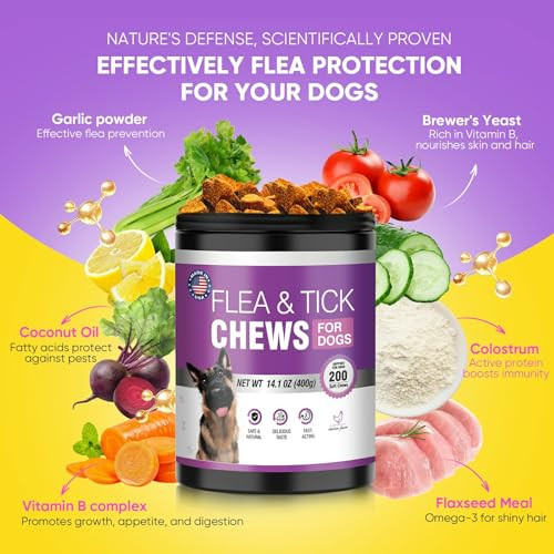 Ttlxbl Fleas Ticks Treatment Dog Oral Chewables Support Supplement Breeds And Ages Dogs