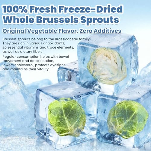 Tyotrbs Ze Dried Brussels Sprouts Rabbit And Hamster Chew Treats Resealable Jar For Hamsters Bunny Guinea Pigs Groundhogs Natural Fiber Vitamin Snacks Hamsters Chinchillas (M/ 2.12Oz)