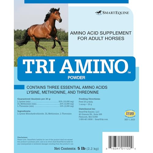 Uckele Tri Amino Horse Supplement - Equine Vitamin & Mineral Supplement - 5 Pound (Lb)