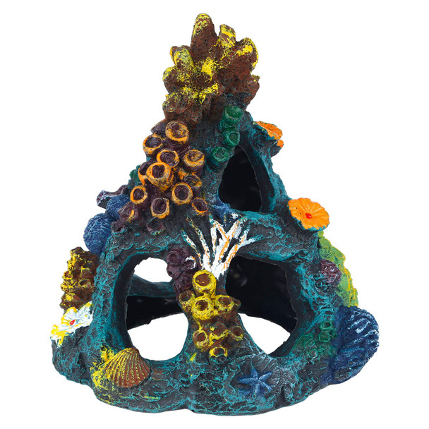 Uniclife Aquarium Decorations Resin Coral Rock Mountain Cave Fish Tank Decor Ornaments Fish House For Betta Rest Hide Play Breed