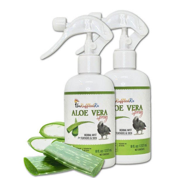 Aloe Vera Bird Spray For All Birds Soothes Itchy Skin & Feather Plucking 8Oz Odor- Mist Safe If Ingested Daily Use Bird Mist Softens Feathers Natural Formula Made In Usa By Unruffledrx