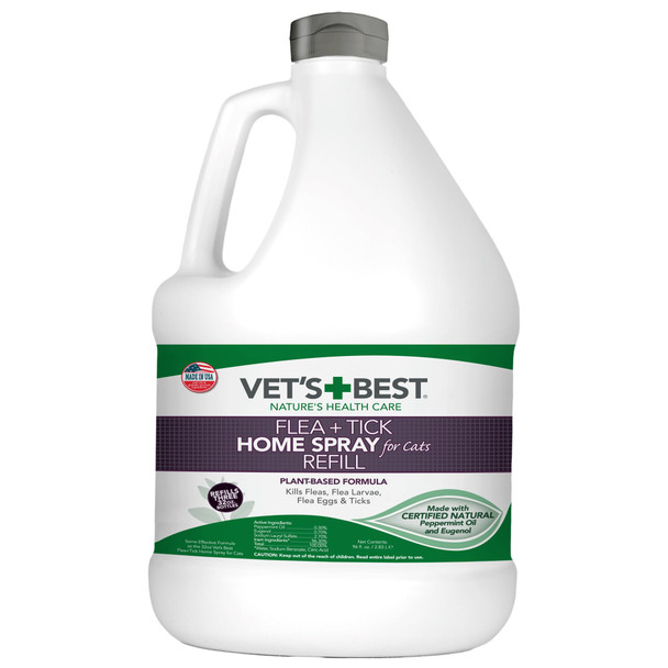 Vet'S Best Vet S Best Flea & Tick Home Spray For Cats Plant-Based Flea And Tick Treatment With Cotton Spice Scent Gentle Flea Mist For Indoor Use Made In Usa Natural Cat Flea Control 32 Oz