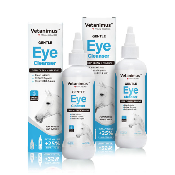 Vetanimus Eye Cleanser 150Ml/5 Fl.Oz For Horses And Ponies Deeply Cleans Foreign Particles Moisturizing Eye Cleanser 1 Bottle