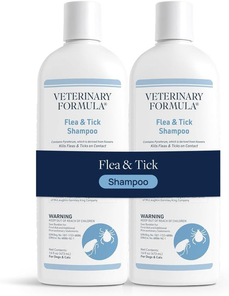 Veterinary Formula Flea And Tick Shampoo For Dogs And Cats 16 Oz