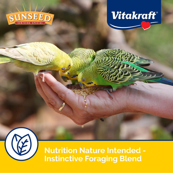 Vitakraft Sunseed Vita Prima Parakeet Food 2 Lb - Grains Seeds Vegetables Fruits And Live Micro Organisms Delivering Wholesome Daily Nutrition And Foraging Variety Your Parakeet Deserves