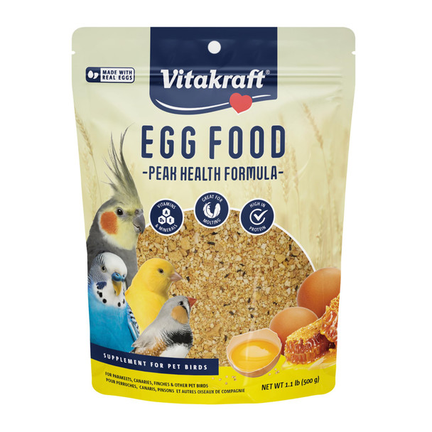 Vitakraft Vitasmart Egg Food For Birds - Daily Supplement For Parrots Parakeets Cockatiels And Canaries - Bird Calcium Supplement 1.1 Pound (Pack Of 1)