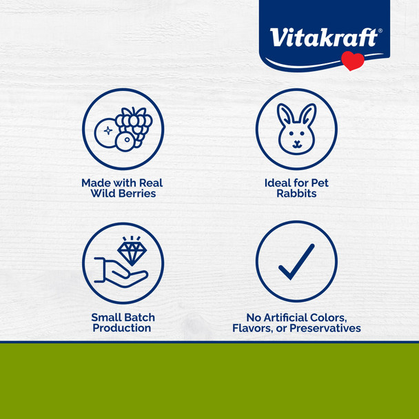 Vitakraft Drops Rabbit Treats With Wildberry Flavor 5.3 Oz Delicious Yogurt-Based Snacks For Rabbits Guinea Pigs Hamsters Gerbils Mice Rats Chinchillas And Other Small Animals.