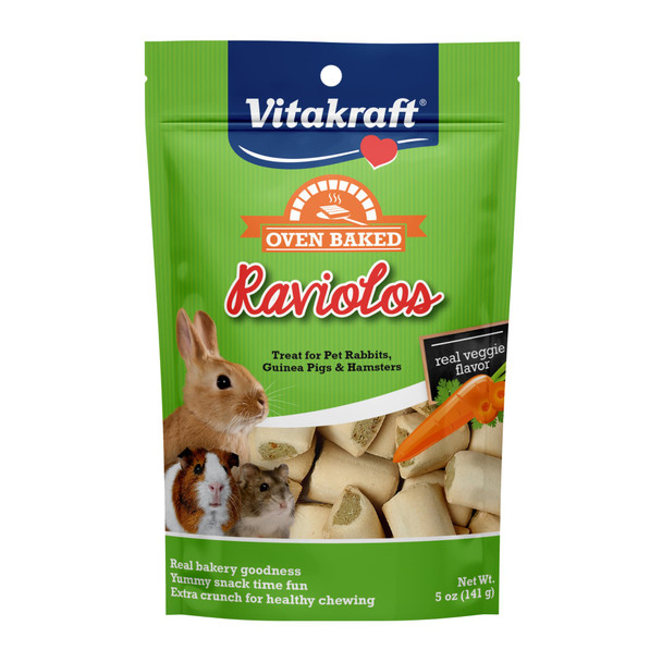 Vitakraft Raviolos Crunchy Treat For Rabbits Guinea Pigs And Hamsters 5Oz Biscuit Filled Snack With Veggie Center Wholesome Daily Nutrition Your Pet Is More Than A Pet Give Them What They Deserve