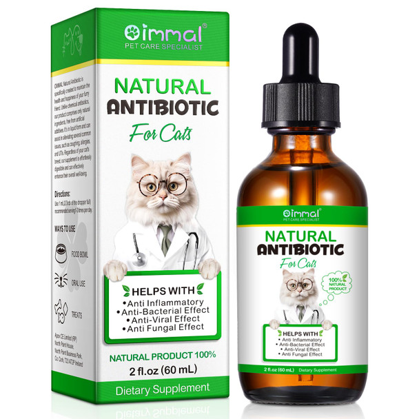 Vosifsdiy Cat Antibiotics Antibiotics For Cats Natural Cat Antibiotics Multivitamin Herbal Supplements 60Ml