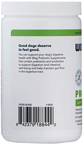 Wag - Brand Probiotic Supplement Chews For Dogs Supports Digestive Health And Gut Flora Natural Duck Flavor 160 Count Pack Of 1