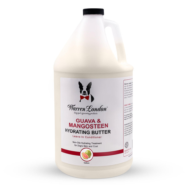 Warren London Hydrating Butter Leave In Pet Conditioner For Dogs Lotion For Skin And Coat Aloe Puppy & Dog Conditioner For Hair Detangler Dry Skin & Pet Fur Dandruff Made In Usa Guava 8Oz