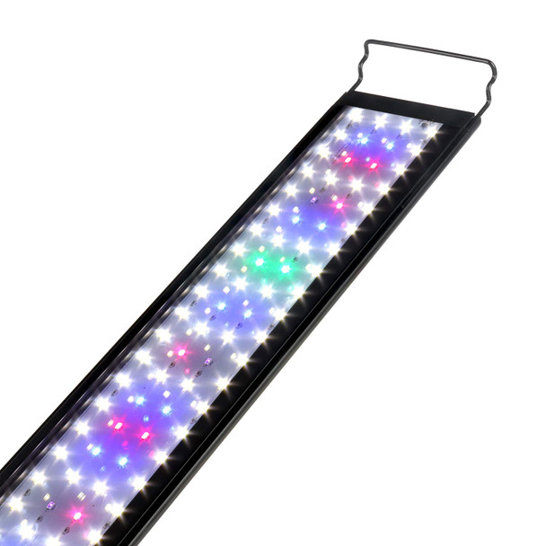 Waterrebirth Led Aquarium Light Full Spectrum Fish Tank Led Light With Aluminum Alloy Shell Extendable Brackets (48-54 In)