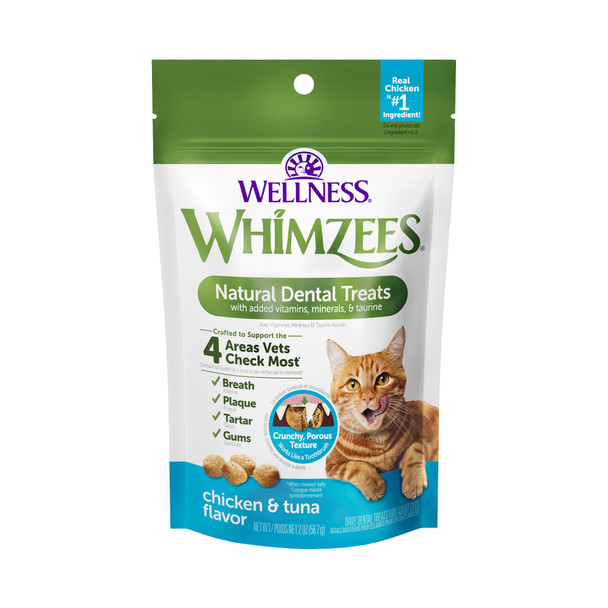 Whimzees Wellness Cat Dental Treats Chicken Flavor (4.5 Ounce Bag)