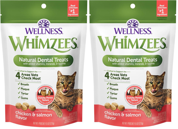 Whimzees Wellness Cat Dental Treats Chicken Flavor (4.5 Ounce Bag)