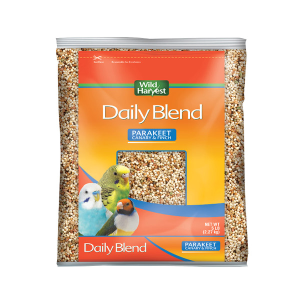 Wild Harvest Daily Blend For Parakeet Canary Finch & Small Birds 2 Pounds