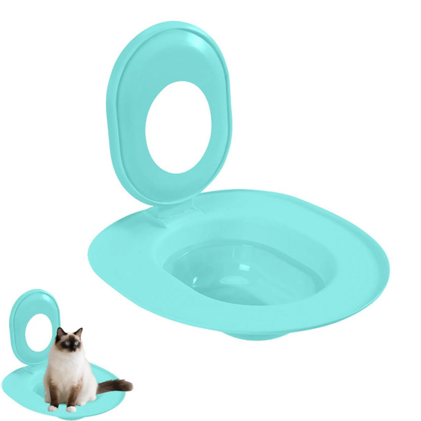 Xeyrlo Cat Toilet Training Kit Removable Pet Litter Box Alternative Washable & Reusable Cat Potty Trainer Easy-To-Clean Cat Bathroom System Portable Indoor Toilet Solution For Cats (Yellow)