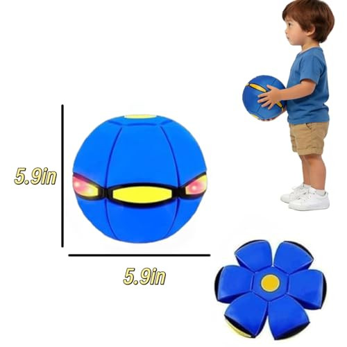 Xpcpekt Magic Meta & Flying Light Ball - 6-Color Led Shape-Shifting Toy For Indoor/Outdoor Play Parent-Child & Pet Interactive Glow Pop Up Ball