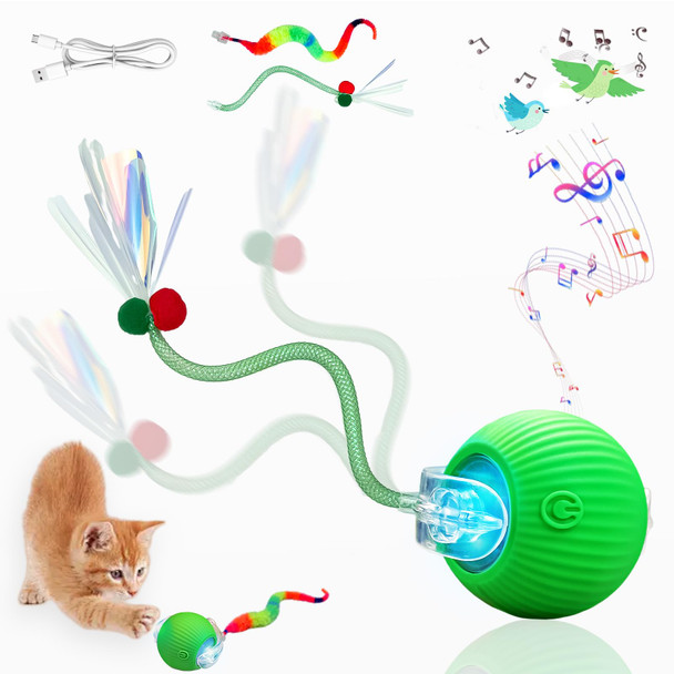 Yaruiguang D Cat Ball Toy - Speedy Tail 2.0 Cat Toy Interactive Cat Toy Ball Stimulating Toys And Juguetes Para Gatos Cat Toys For Bored Indoor (Red)