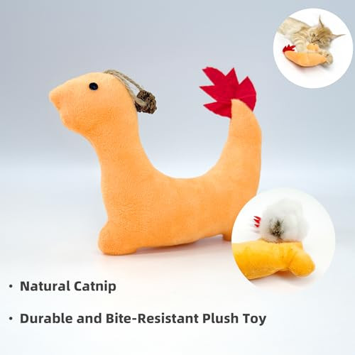 Zaylumo 3 Pack Catnip Toys For Indoor Cats Interactive Kitten Toys With Silvervine Stick & Feather Durable Chew & Kick Cat Toys For Stress Relief & Play