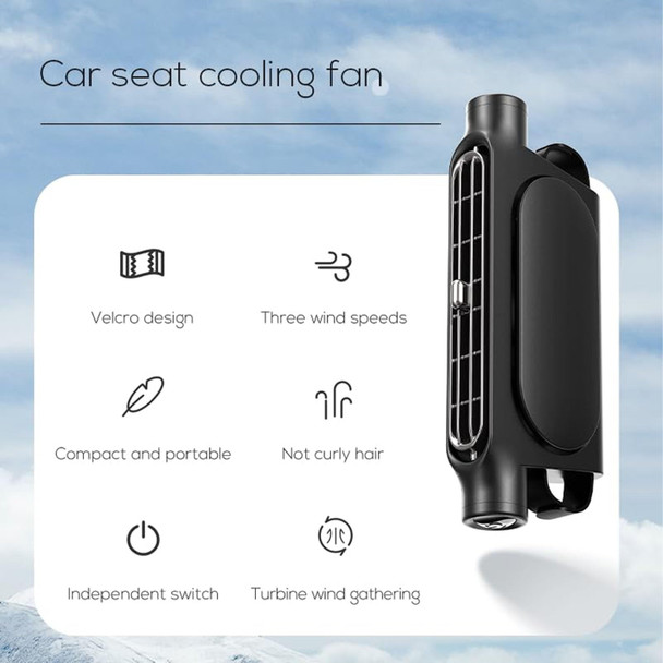 Car Seat Fan Car Fans for Backseat for Kids Mini Portable Battery Operated Back Seat Baby Quiet Headrest Neck Cooling Fan with 3 Adjustable Wind Speeds for All Cars Vehicle Jeep Van Rv Truck