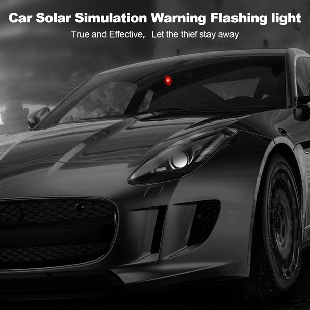 Shudyear Car Solar Power Simulated Dummy Alarm Anti-Theft LED Flashing Security Light Fake lamp with USB Charger Port car security Accessories Universal for Most Cars(2pcs Red)