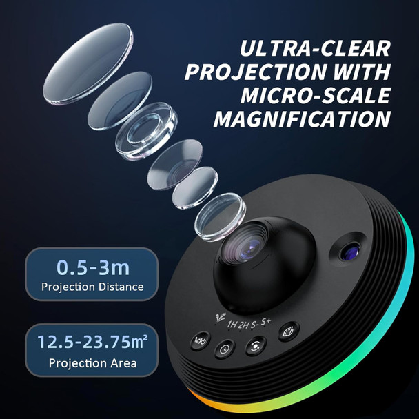 Ainael Galaxy Projector, Star Projector Home Planetarium with 1 Glass Projection Disc, 180° Rotatable Starry Sky Night Light with Meteor Effects & Light Strip for Bedroom, Kids & Adults Gift
