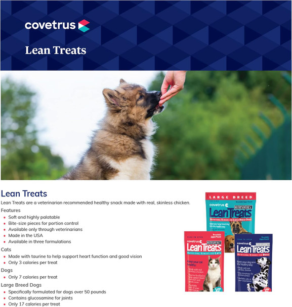 Covetrus Nutrisential Lean Treats for Large Dogs - Soft Dog Treats for Large Dogs - Nutritional Low Fat Bite Size K9 Treats - Chicken Flavor - 10oz - 6 Pack