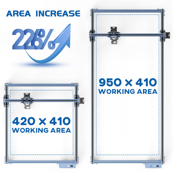 SCULPFUN S6 Pro S9 S9 Pro Large Area Expansion Kit for Extension to 410 x 950mm Meet Larger Engraving Cutting Needs