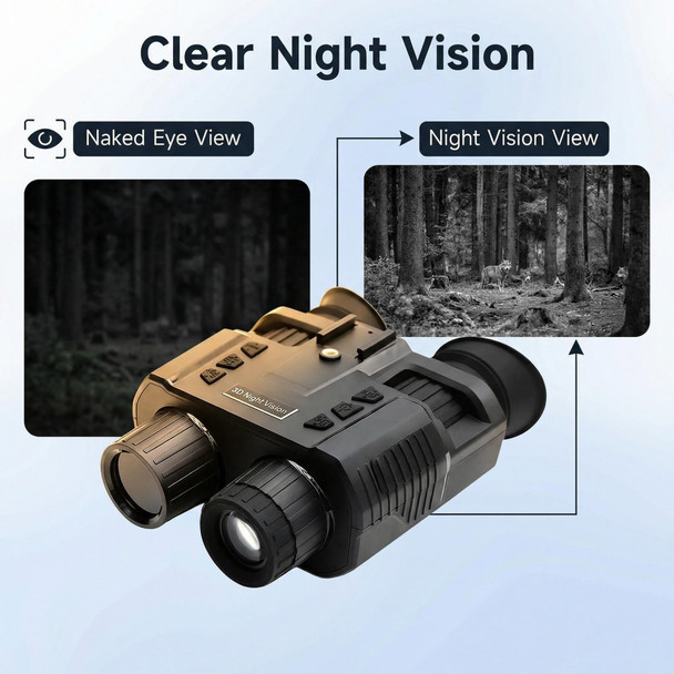 Night Vision Goggles Qpingan 4K HD Infrared Tactical Night Vision Binoculars for Adults with Head Mounted Dual 1.4" Screen 8X Digital Zoom 3000mAh Battery 32G Card for Outdoor Activities Gifts for Men
