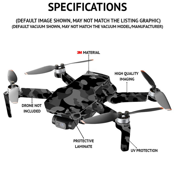 MightySkins Compatible with DJI Mini 2 Portable Drone - Black Wood | Protective Durable and Unique Vinyl Decal wrap Cover | Easy to Apply Remove and Change Styles | Made in The USA