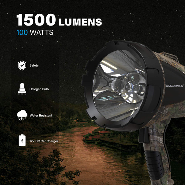 Spotlight Camo Hunting Spot Lights 12 Volt Marine Spotlight Tacticpro 1500 Lumen Realtree® Xtra Halogen Boat Spotlighting 9924-H102-01