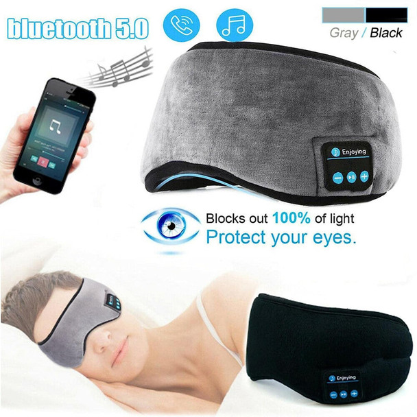 Bluetooth Sleeping Eye Mask - Wireless Music Headphones for Side Sleepers - Sleep Mask With Bluetooth 5.0 - 3D Wireless Headphones