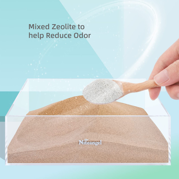 Niteangel Hamster Desert Bath Sand | No-Dust Bath or Potty Litter Sand for Hamster Chinchillas Gerbil Mice Degu or Other Small Pets