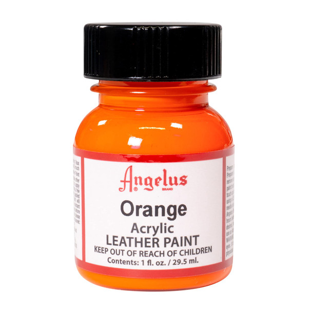 Angelus Acrylic Leather Paint For Shoes Sneakers Leather Canvas Furniture and More - 1 fl oz Orange