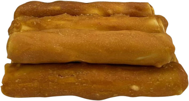 DOGCHEWZ™ Rawhide Basted Roll Chicken Wrapped Dog Chew Size 5 Inch (8 Count/Bag) - Gluten - Long Lasting Chew