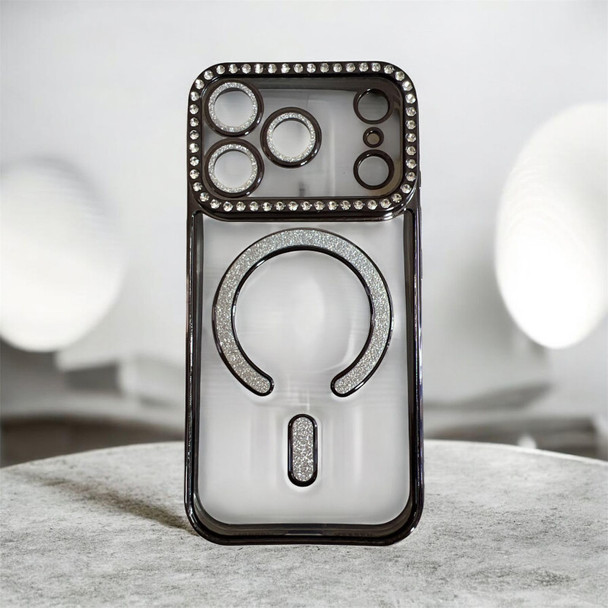 Glittery Phone Case for iPhone 17 Pro Premium Black Protective Cover