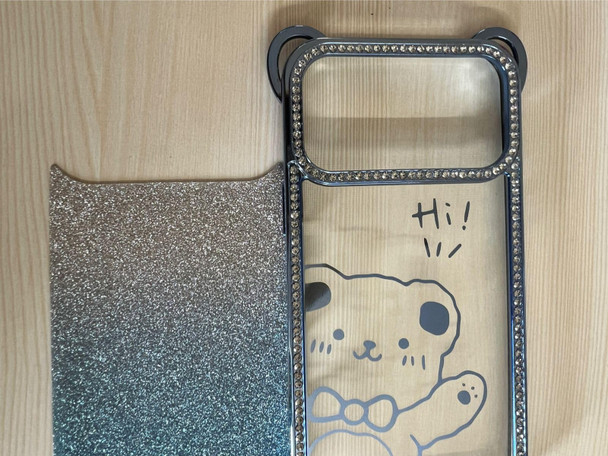 Glittery Cartoon Phone Case for iPhone 17 Pro Max Sky Blue Premium Design