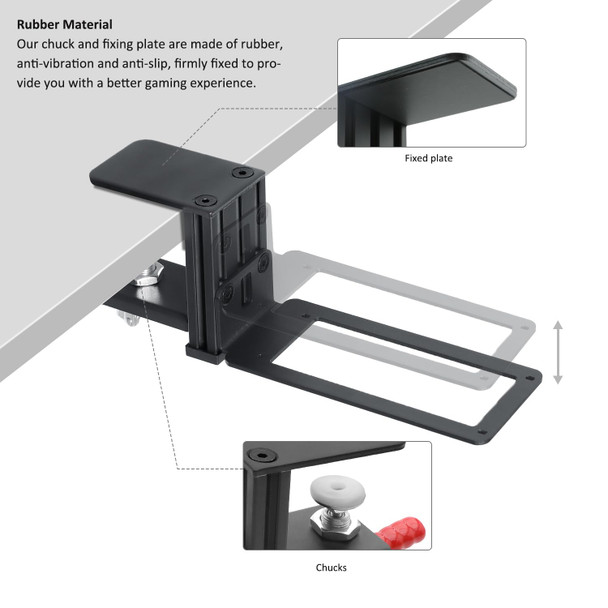 Huye Steel Clamp-on Joystick Mount Designed for Logitech G Extreme 3D PRO Joystick for Windows, Adjustable Durable Steel Desk Mount Holder