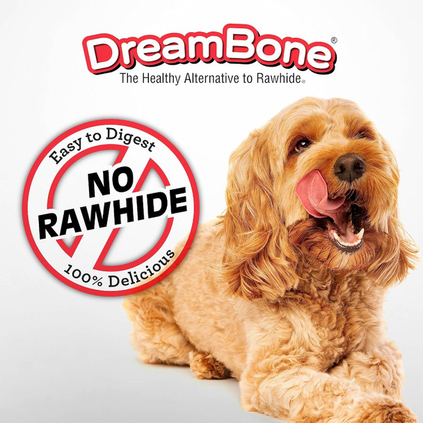 Dreambone Triple Flavor Twisties, 25 Count, Rawhide- Dog Chews Made with Real Beef, Pork & Chicken, 7.05 Ounce (Pack of 1)