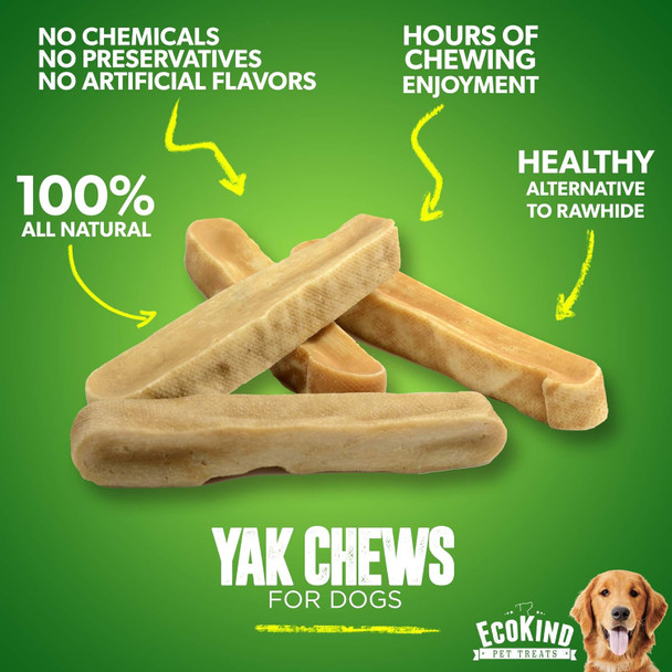 EcoKind Himalayan Yak Cheese Dog Chew All Natural Premium Dog Treats, Healthy & Safe for Dogs, Long Lasting, Treats for Dogs, Easily Digestible, for All Breeds & Sizes (Large, 4-Pack) EcoKind Himalayan Yak Cheese Dog Chew All Natural Premium Dog Treats, Healthy & Safe for Dogs, Long Lasting, Treats for Dogs, Easily Digestible, for All Breeds & Sizes (Large, 4-Pack)