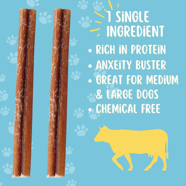 hotspot pets Bully Sticks 6 Inch- 10 Pack- Premium Natural Long Lasting Bully Sticks for Medium Dogs Beef Pizzle Treats - Grain Fully Digestible Rawhide Alternative Stix