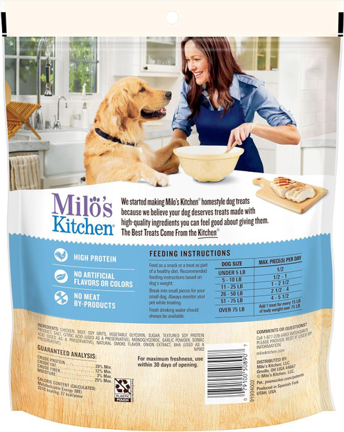 Milo's Kitchen Homestyle Dog Treats, Chicken Meatballs, 18 Ounce, High Protein, No Artifical Flavors