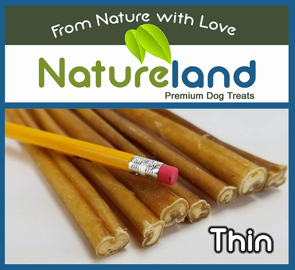 12" Bully Sticks Thin - All-Natural, -Range, Grass-Fed, 100% Beef Dog Chews (12" Bully Sticks Thin - 20 Pack)