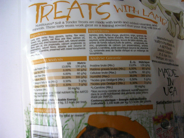 Nutri Source Soft & Tender Natural Formula With Added Vitamins & Minerals Dog Treat 3 Flavor Variety Bundle: (1) Nutrisource Lamb Dog Treats, (1) Nutrisource Salmon Dog Treats, and (1) Nutrisource Chicken Dog Treats, 6 Oz. Ea. (3 Bags Total) Nutri Source Soft & Tender Natural Formula With Added Vitamins & Minerals Dog Treat 3 Flavor Variety Bundle: (1) Nutrisource Lamb Dog Treats, (1) Nutrisource Salmon Dog Treats, and (1) Nutrisource Chicken Dog Treats, 6 Oz. Ea. (3 Bags Total)