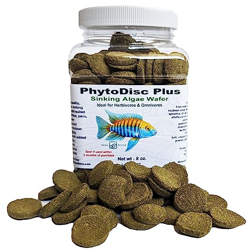 Brine Shrimp Direct Phytodisc Plus Spirulina Algae Sinking Wafers 8 Oz